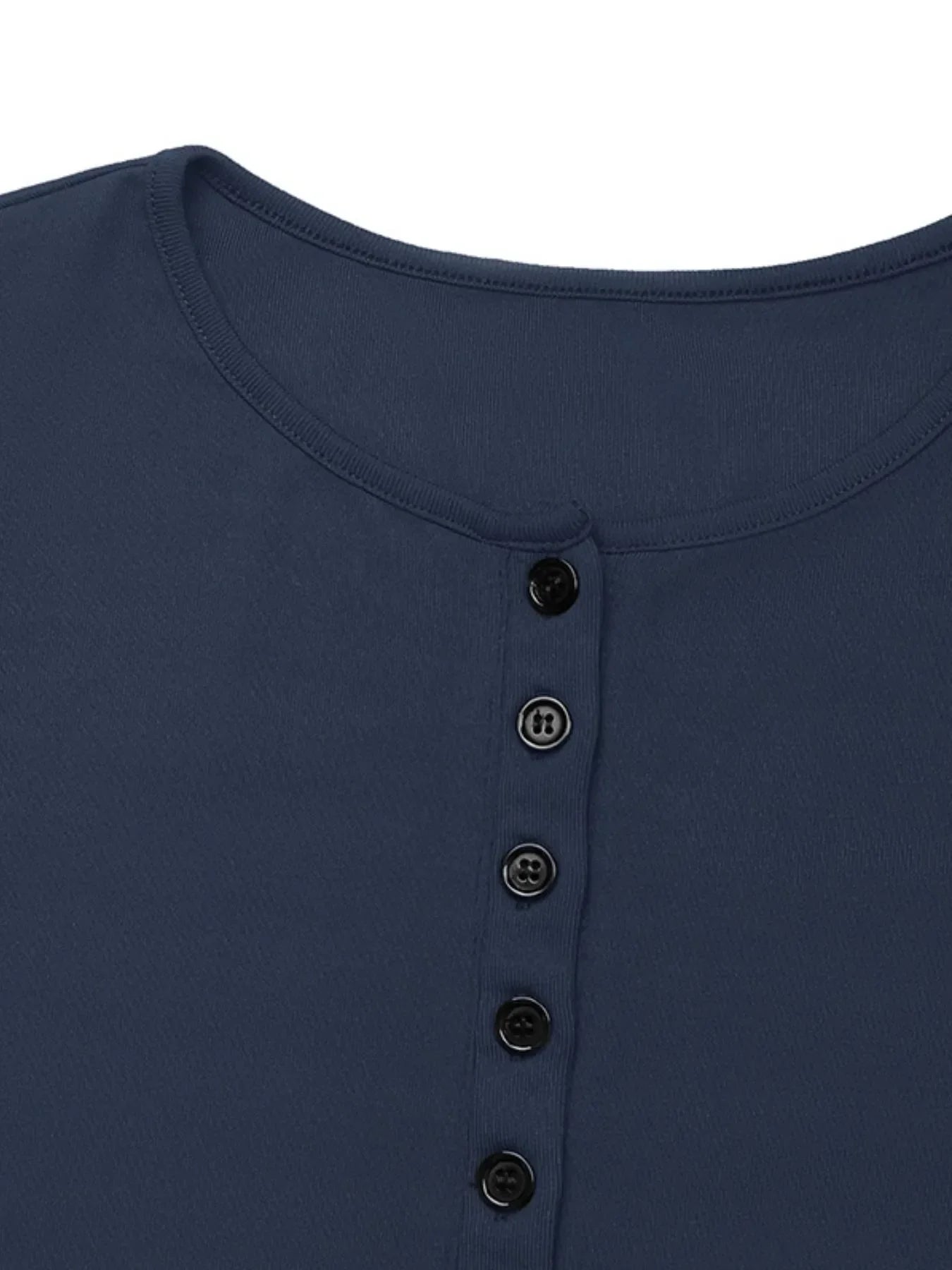Long Sleeve Button Front Fitted T-Shirt - Southern Shores Clothing