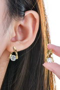 2 Carat Moissanite Heart Earrings in Sterling Silver - Southern Shores Clothing