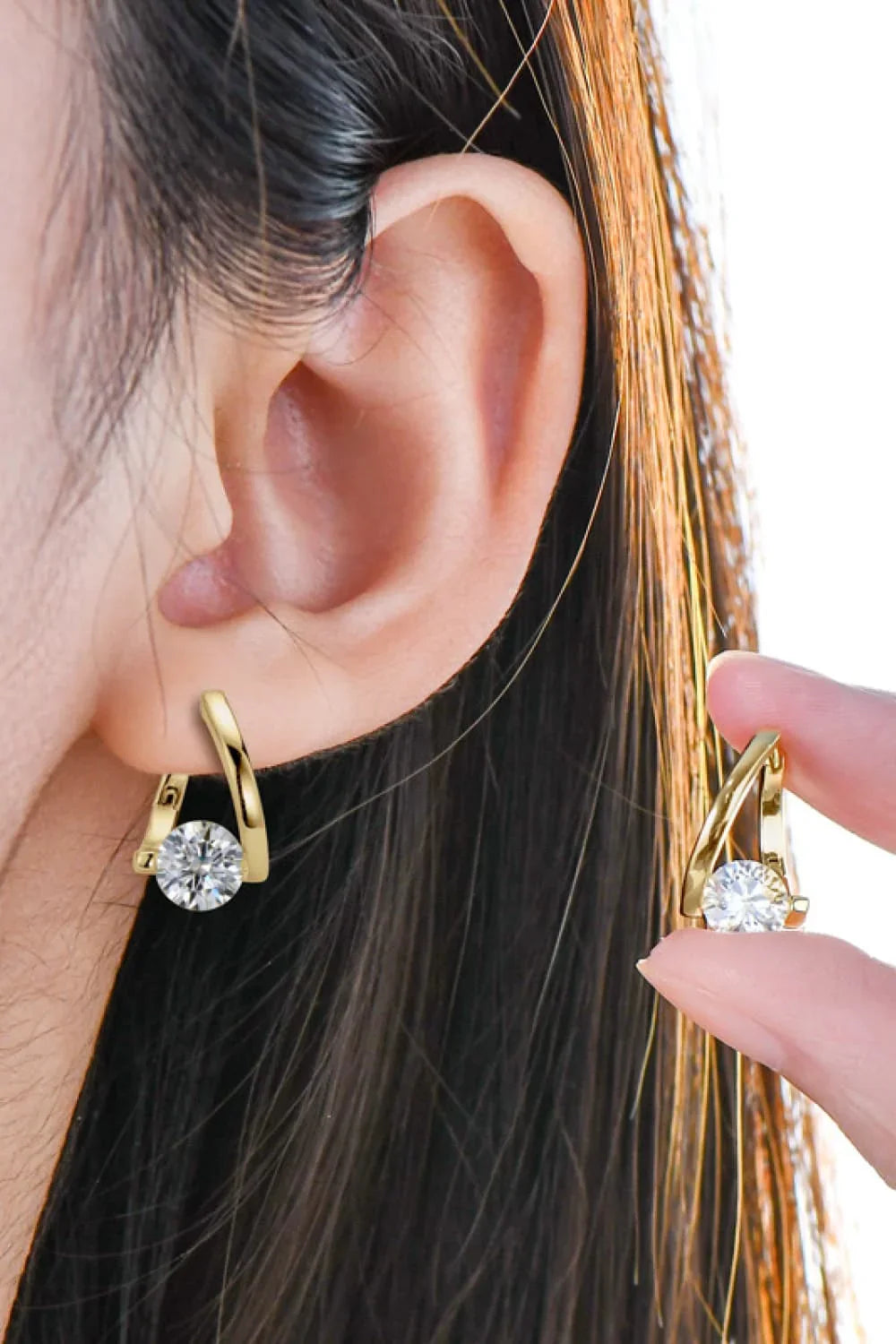 2 Carat Moissanite Heart Earrings in Sterling Silver - Southern Shores Clothing