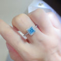 2 Carat Moissanite Square Ring In 925 Sterling Silver - Southern Shores Clothing