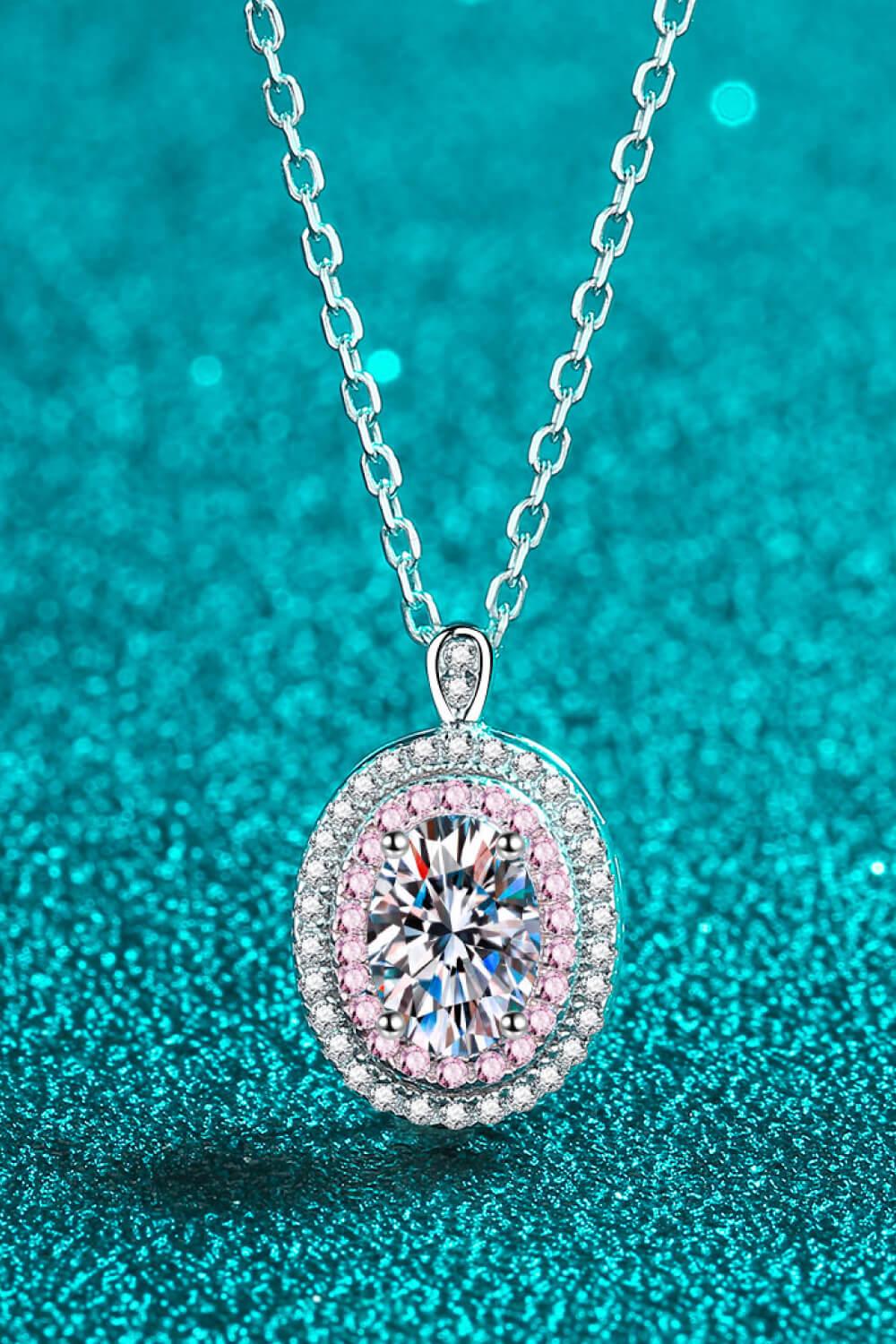 Sterling Silver 1 Carat Moissanite Pendant Necklace - Southern Shores Clothing