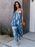 Relaxed Fit Pocketed V-Neck Spaghetti Strap Jumpsuit Casual - Southern Shores Clothing