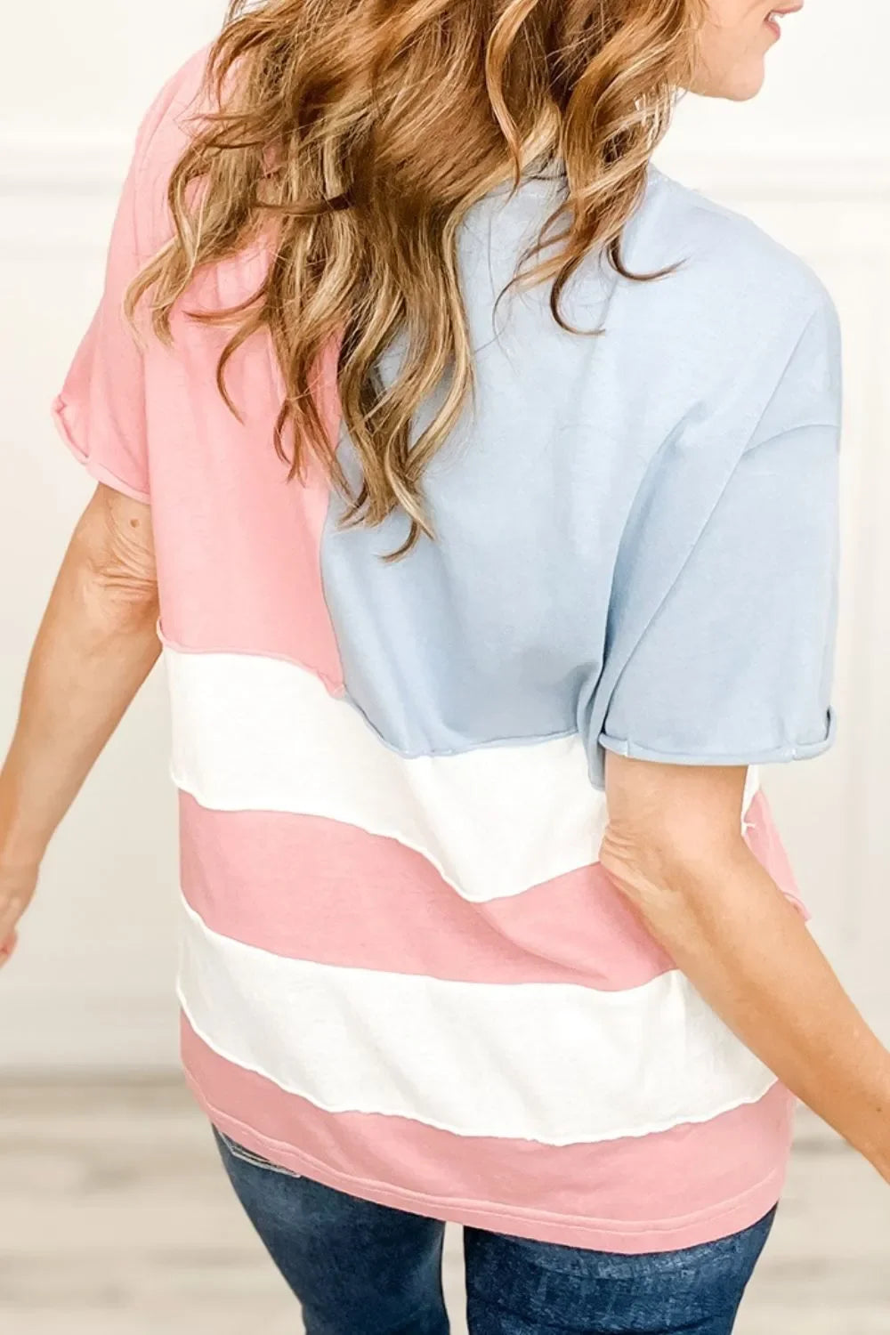 Patriotic Star Block Stretch T Shirt Casual Wear - Southern Shores Clothing