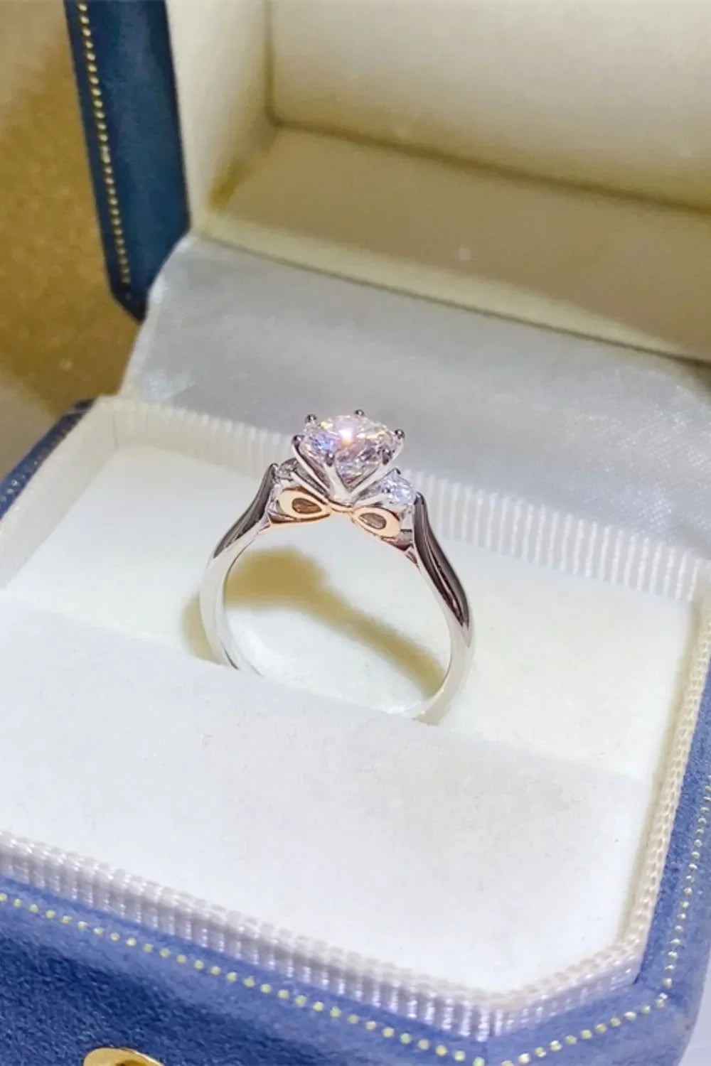 2 Carat Moissanite Sterling Silver Ring With Certificate