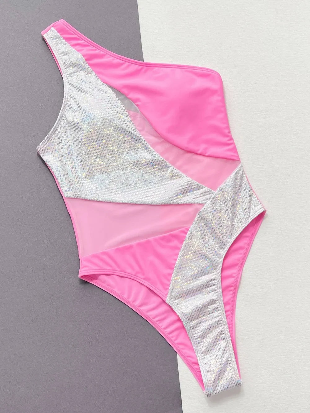 Contrast Panel One-Piece Swimsuit With Removable Padding - Southern Shores Clothing