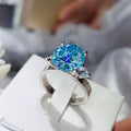 5 Carat Moissanite Sterling Silver Ring With Prong Setting - Southern Shores Clothing