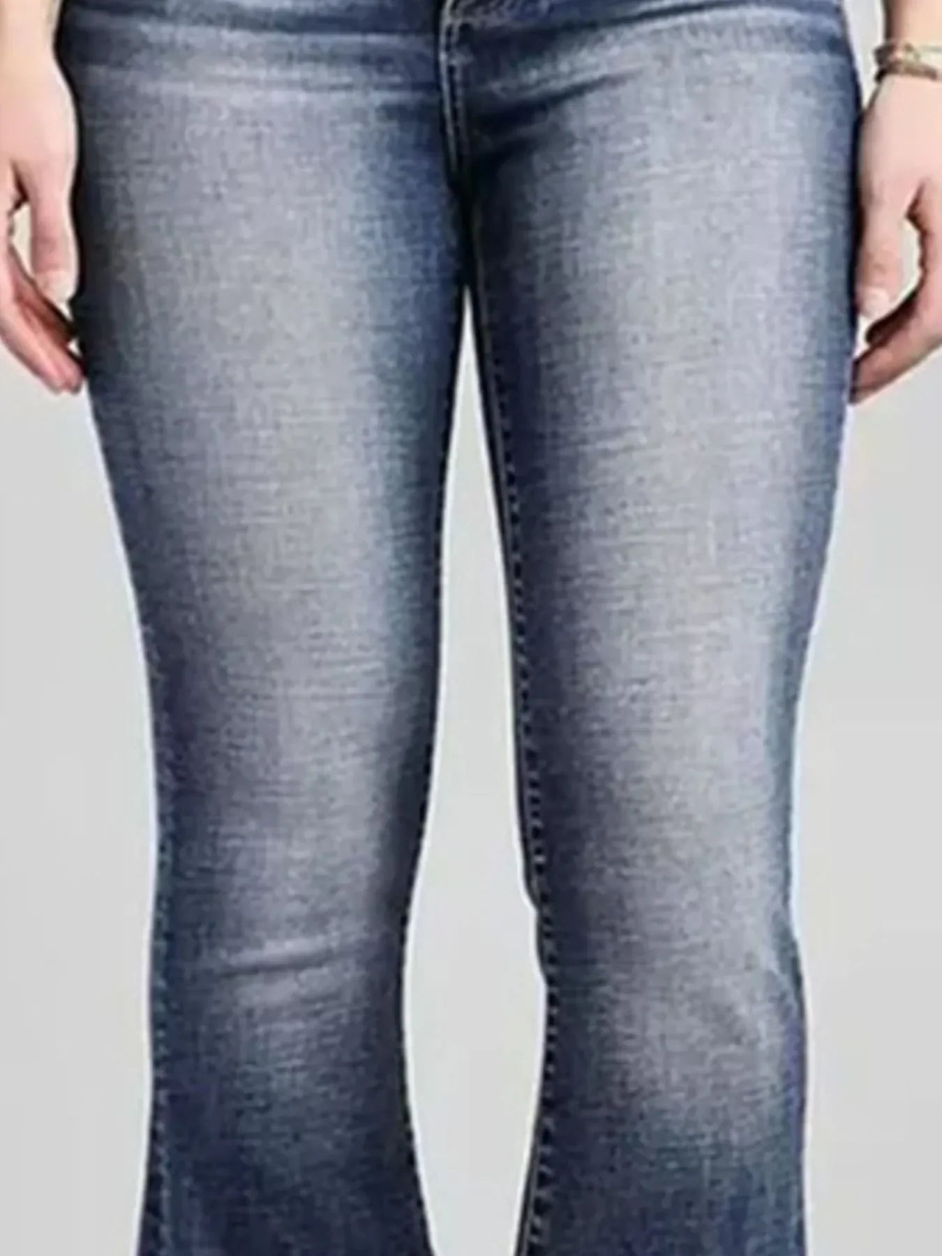 High-Rise Flare Jeans With Gradient Wash - Southern Shores Clothing