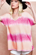 Soft Tie-Dye Hacci Knit Top With Relaxed Fit - Southern Shores Clothing