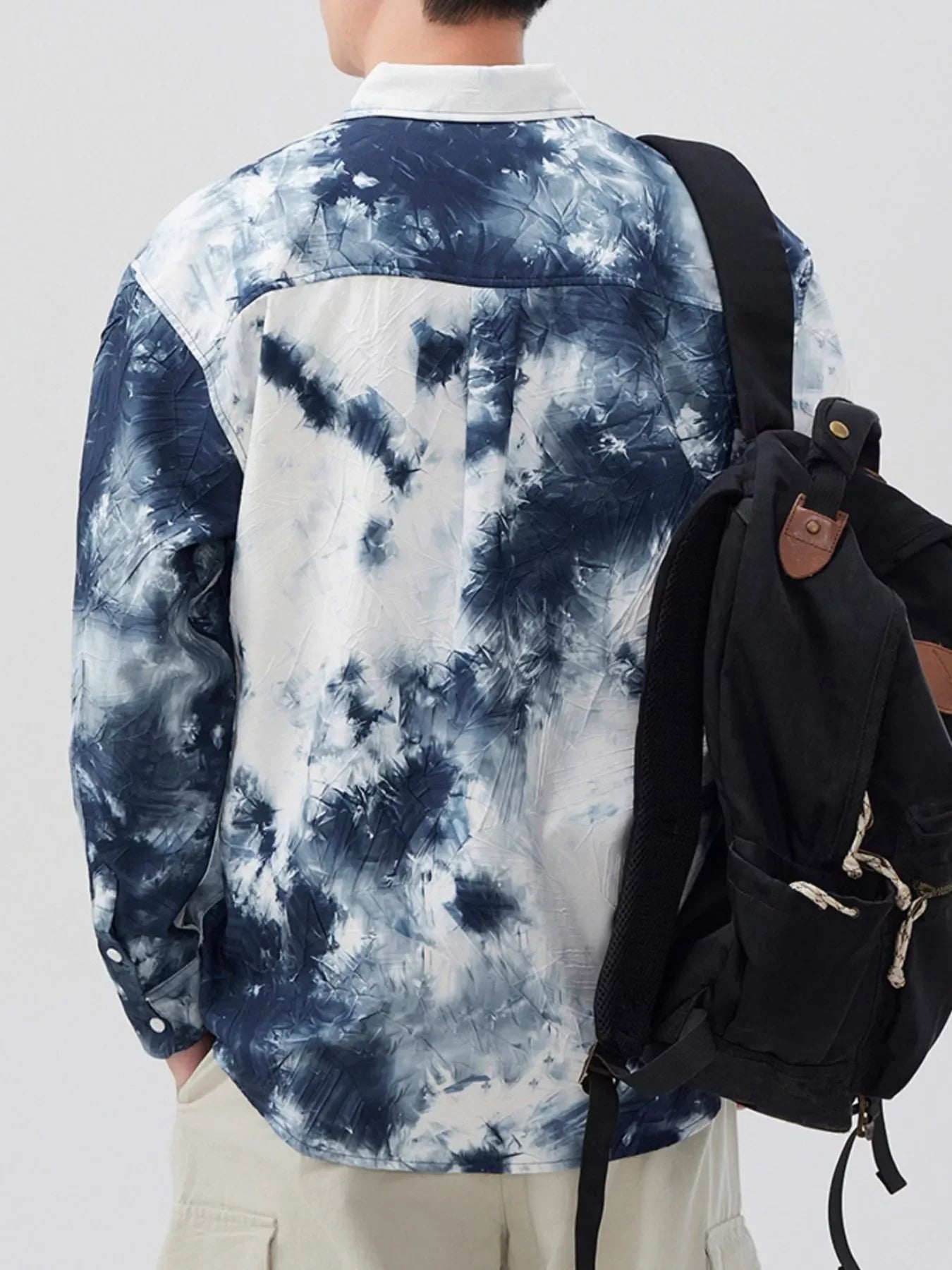 Plus Size Tie-Dye Button Up Long Sleeve Shirt - Southern Shores Clothing