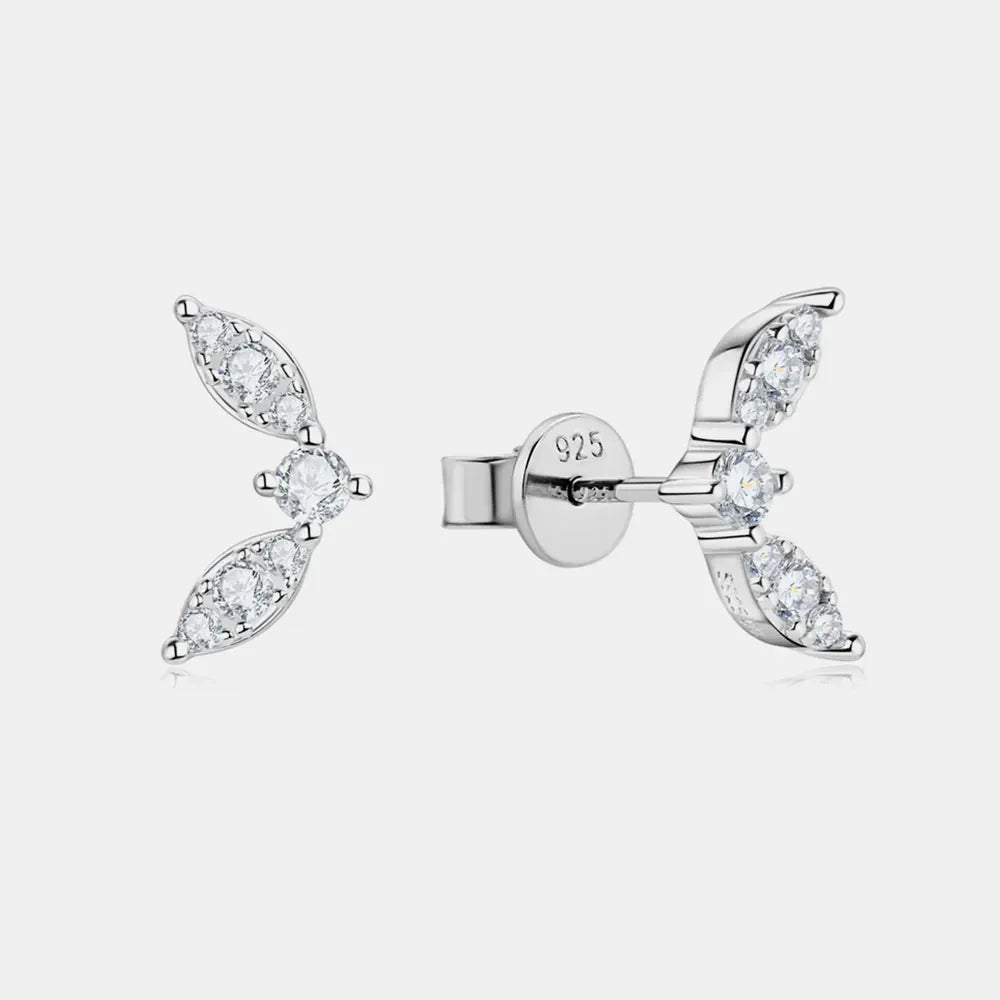 Moissanite Sterling Silver Stud Earrings - Southern Shores Clothing
