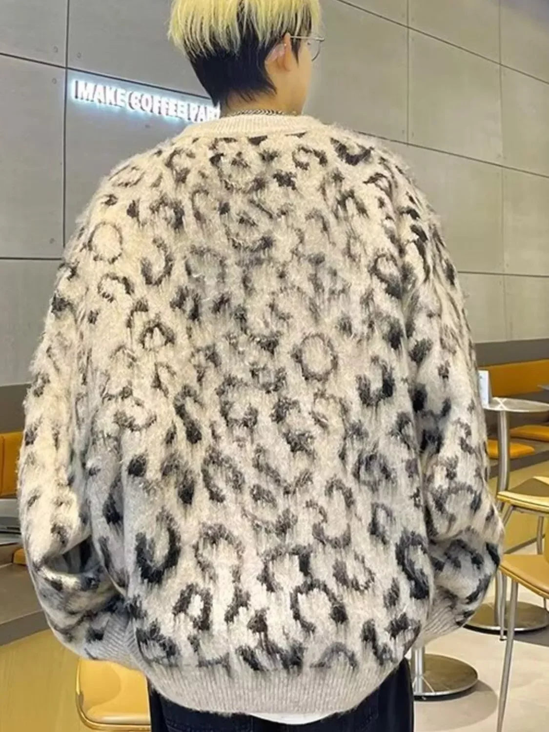 Leopard Print Oversized Fuzzy Knit Cozy Pullover - Southern Shores Clothing