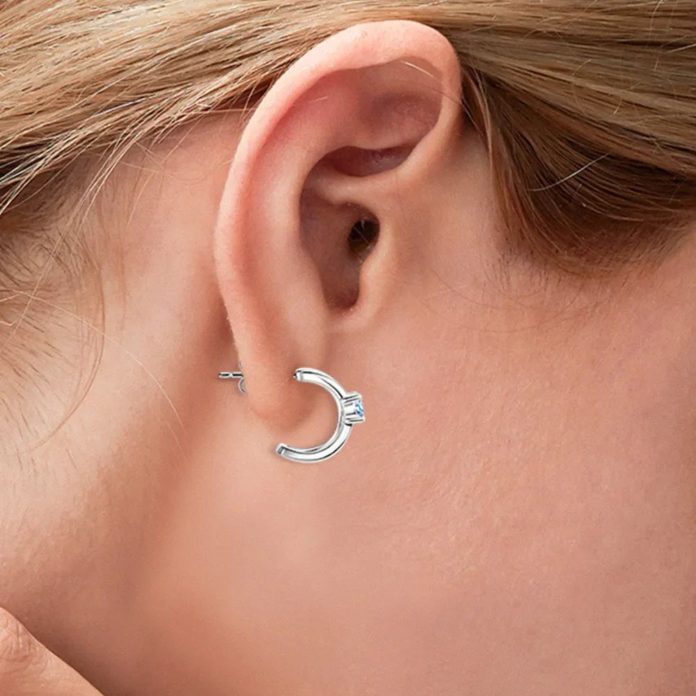 Moissanite D Color Sterling Silver Earrings - Southern Shores Clothing