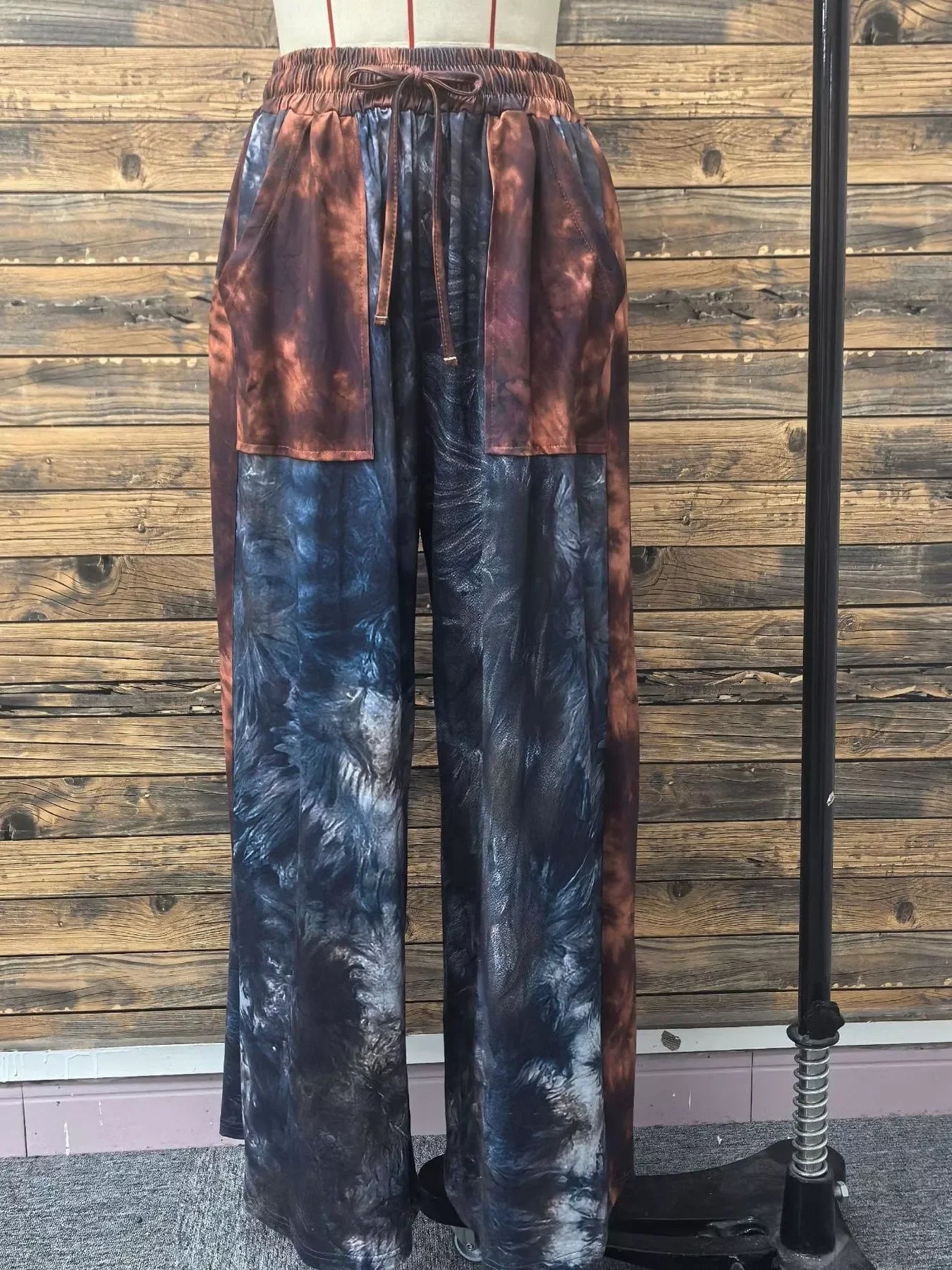 Plus Size Tie-Dye Wide Leg Casual Pants Comfortable - Southern Shores Clothing