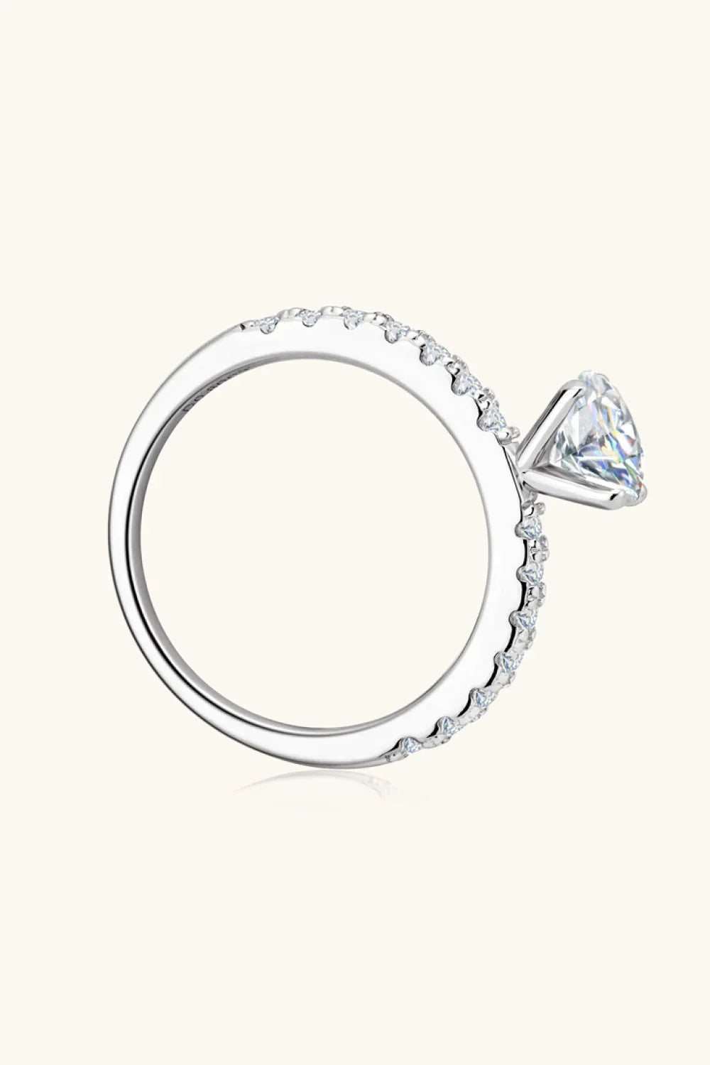 Minimalist Moissanite Platinum-Plated Ring - Southern Shores Clothing
