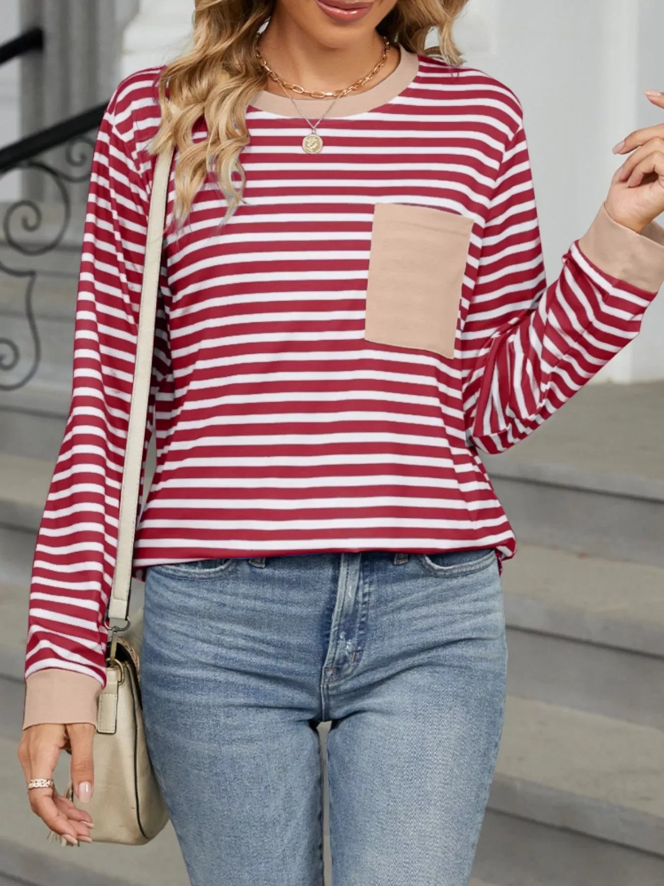Striped Long Sleeve T-Shirt - Southern Shores Clothing