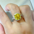 3 Carat Moissanite Zircon Halo Sterling Silver Ring - Southern Shores Clothing