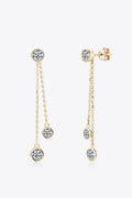 2.6 Carat Moissanite Sterling Silver Earrings - Southern Shores Clothing