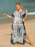 Tie-Dye V-Neck One Size Swim Cover-Up Beachwear - Southern Shores Clothing