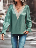 Southern Shores Clothing V-Neck Flounce Sleeve Blouse In 100% Polyester Material - Southern Shores Clothing