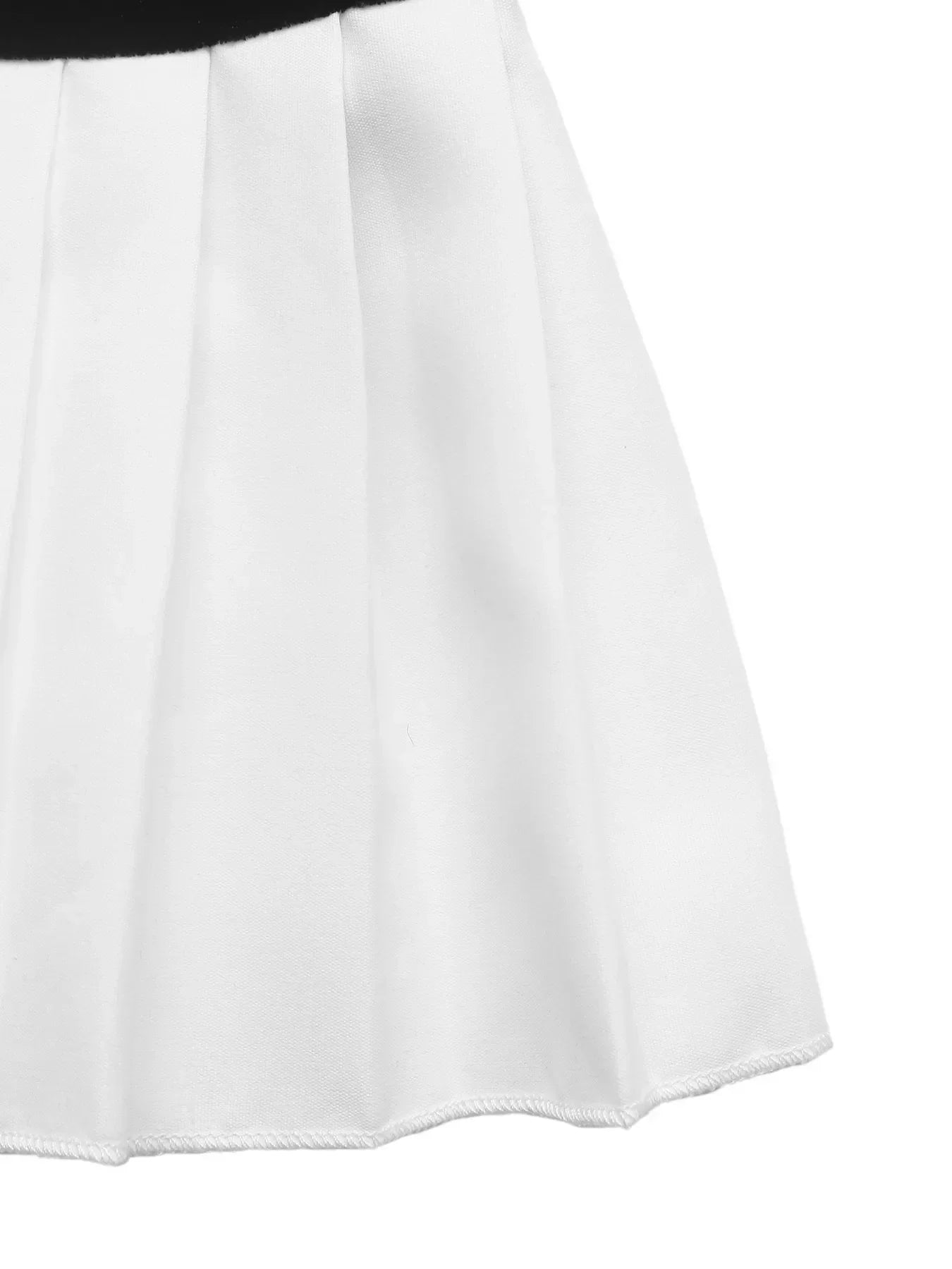 Pleated Hem Sweetheart Neckline Long Sleeve Mini Dress - Southern Shores Clothing