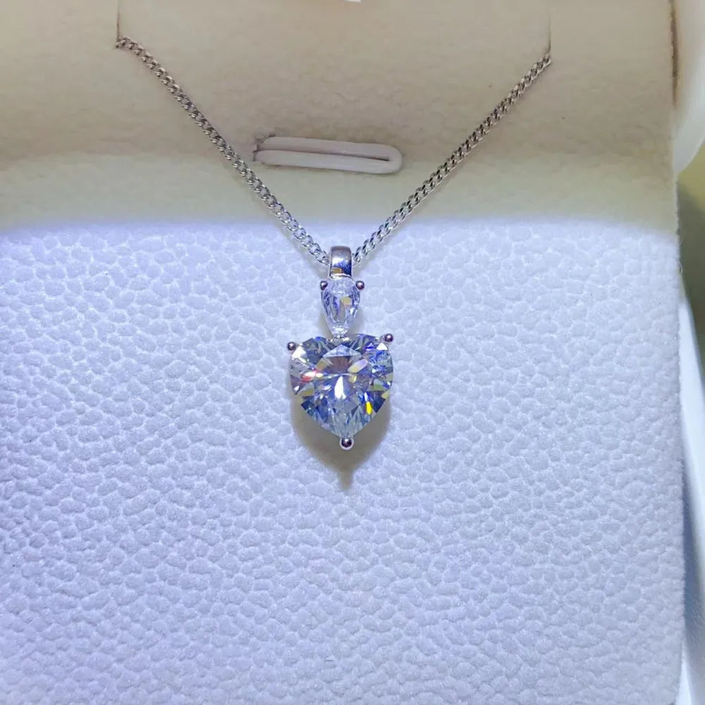 Southern Shores 2 Carat Moissanite Heart Pendant Necklace
