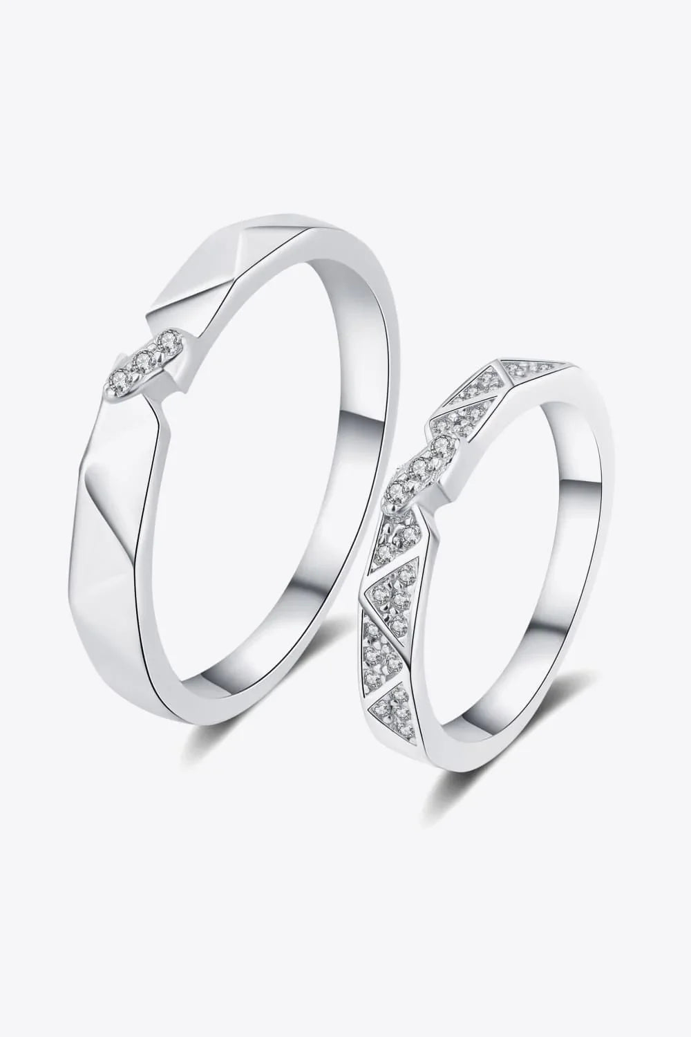 Moissanite Minimalist Rhodium-Plated Ring - Southern Shores Clothing