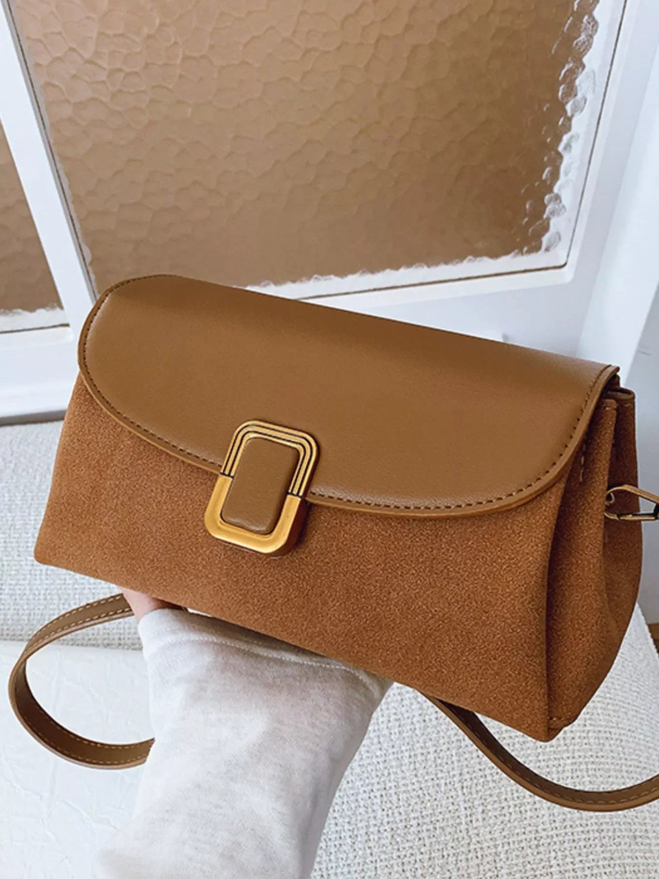Buckle Flap Crossbody Bag With Secure Strap - Southern Shores Clothing