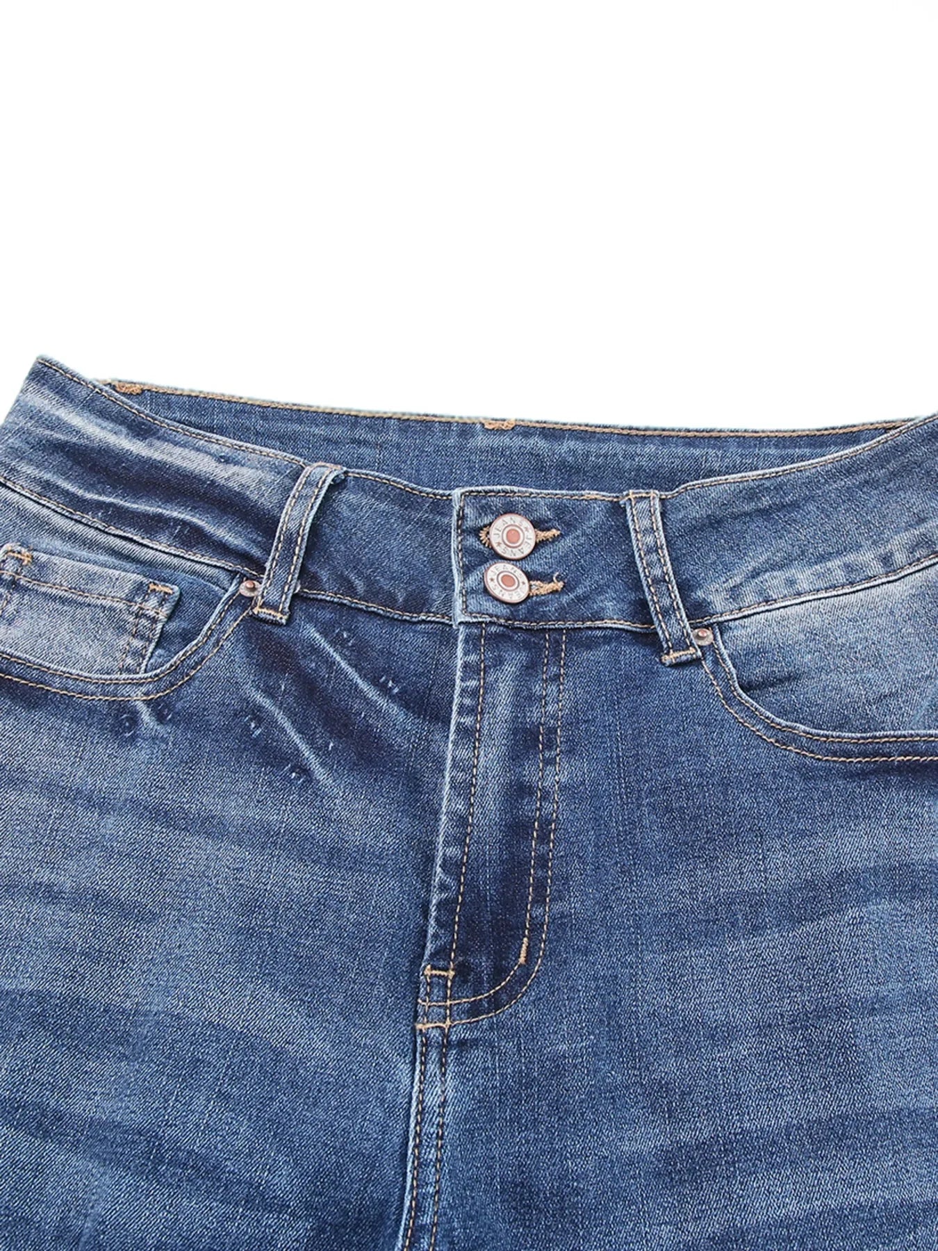 Coastal Inspired High Waist Distressed Straight Leg Jeans - Southern Shores Clothing