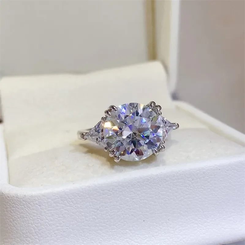 5 Carat Moissanite Sterling Silver Ring Coastal Style - Southern Shores Clothing