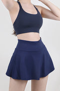 High Waist Pleated Active Skirt With Stretchy Fabric - Southern Shores Clothing