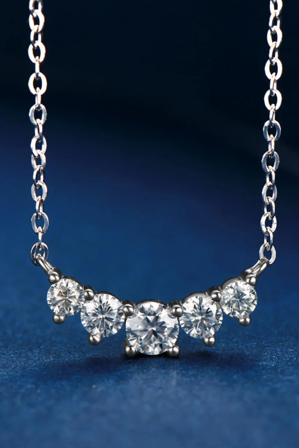 Platinum Plated Minimalist Moissanite Pendant Necklace - Southern Shores Clothing