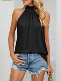 High Neck Tie Back Cami Tank Top For Layering Wardrobe Essentials - Southern Shores Clothing