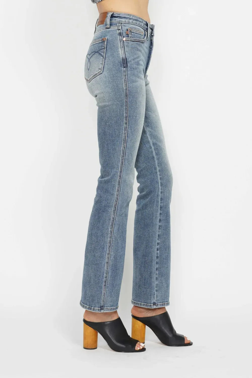 Plus Size Bootcut Denim Jeans With Tummy Control - Southern Shores Clothing