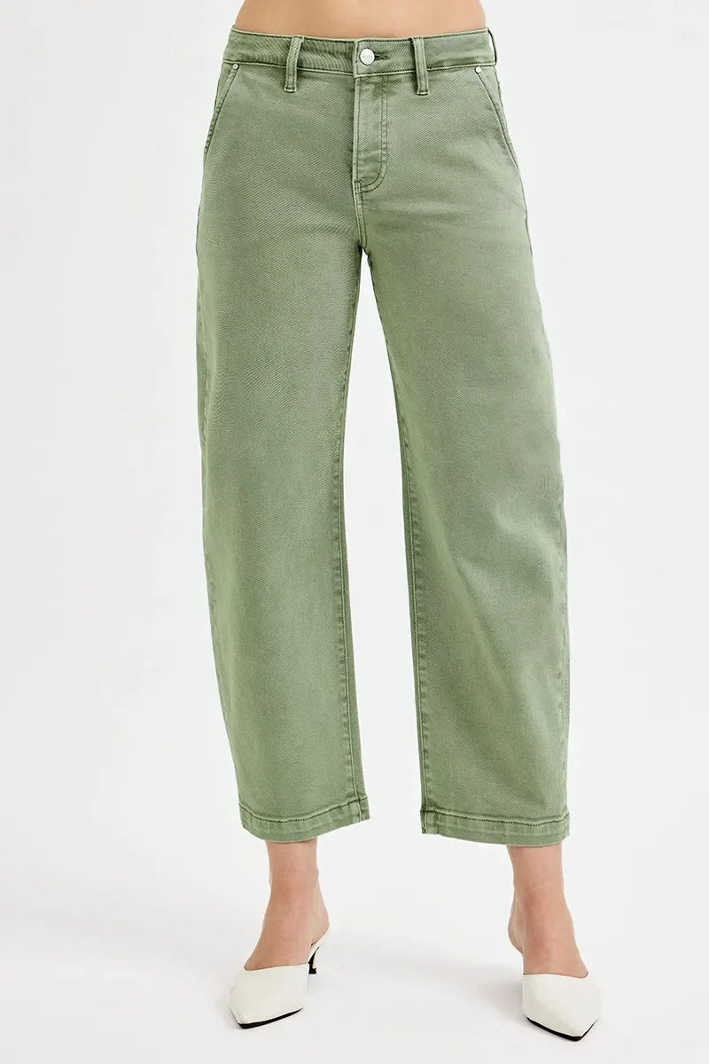 High Rise Tummy Control Crop Jeans Plus Size Denim - Southern Shores Clothing