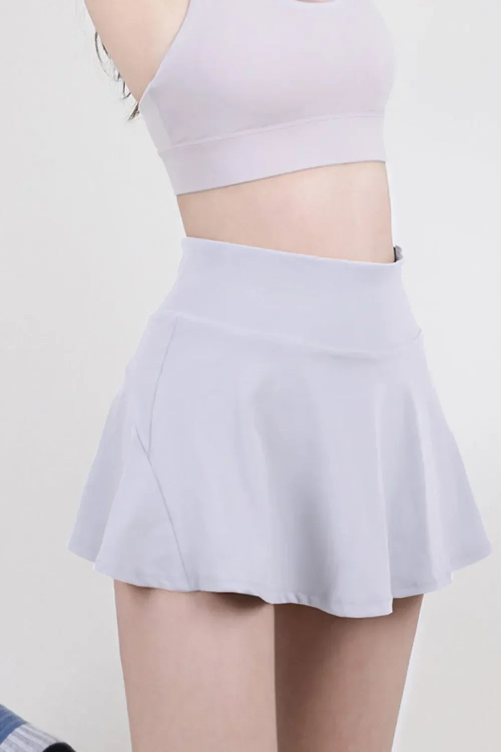 High Waist Pleated Active Skirt With Stretchy Fabric - Southern Shores Clothing