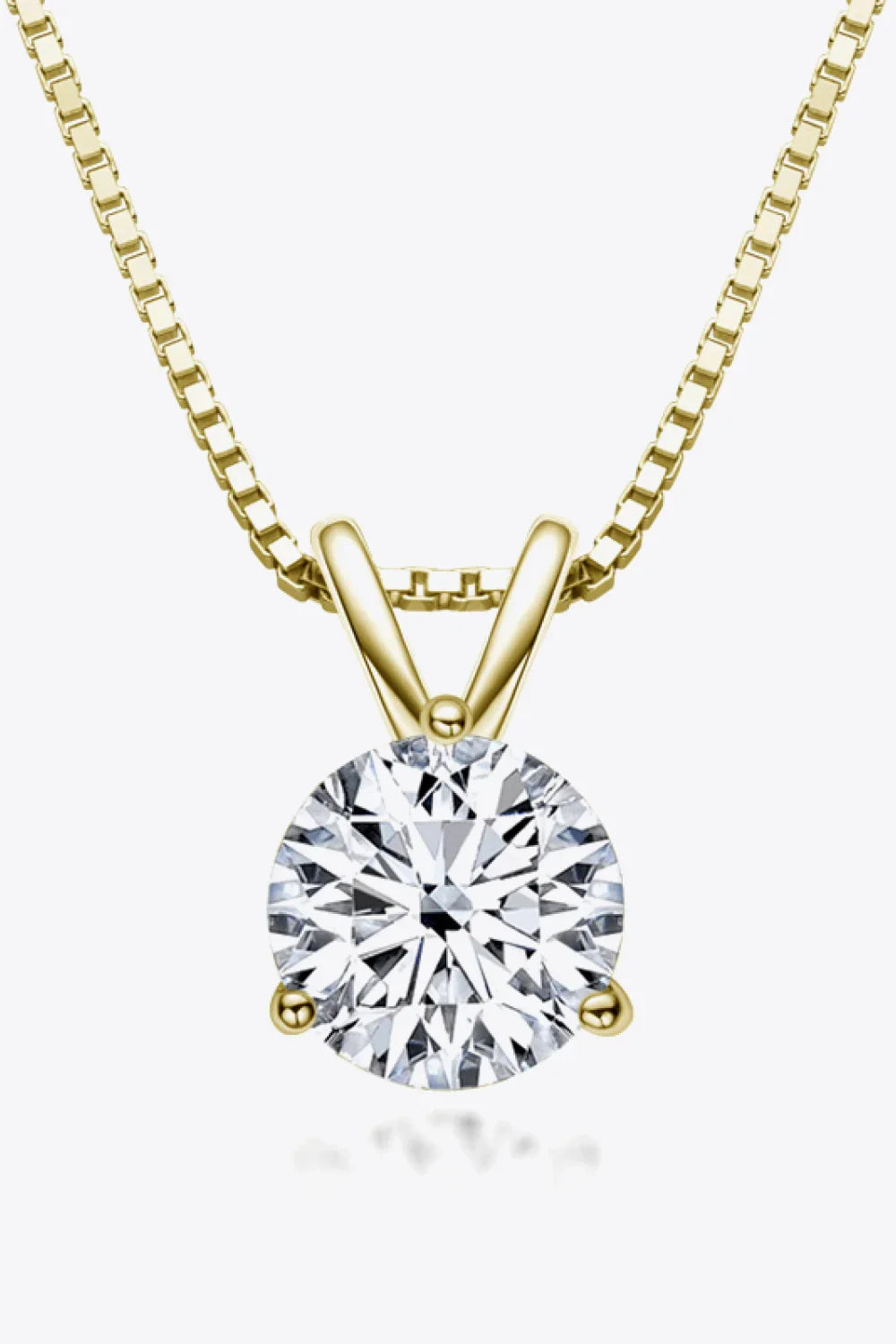 Coastal Moissanite Pendant Necklace 1 Carat, Minimalist - Southern Shores Clothing