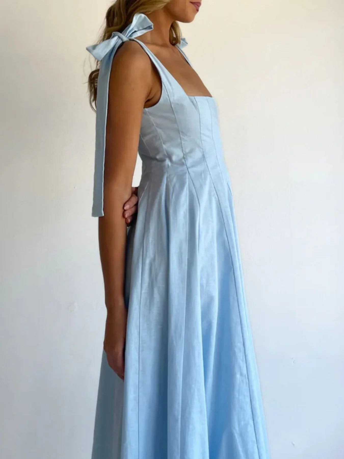 Gradient Tie Shoulder Maxi Dress With Adjustable Straps - Southern Shores Clothing