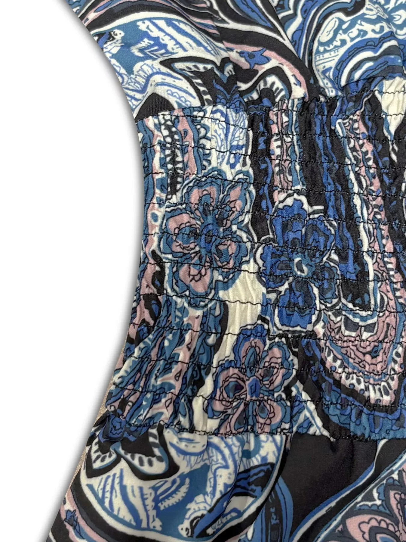 Printed V-Neck Cap Sleeve Maxi Dress Casual - Southern Shores Clothing