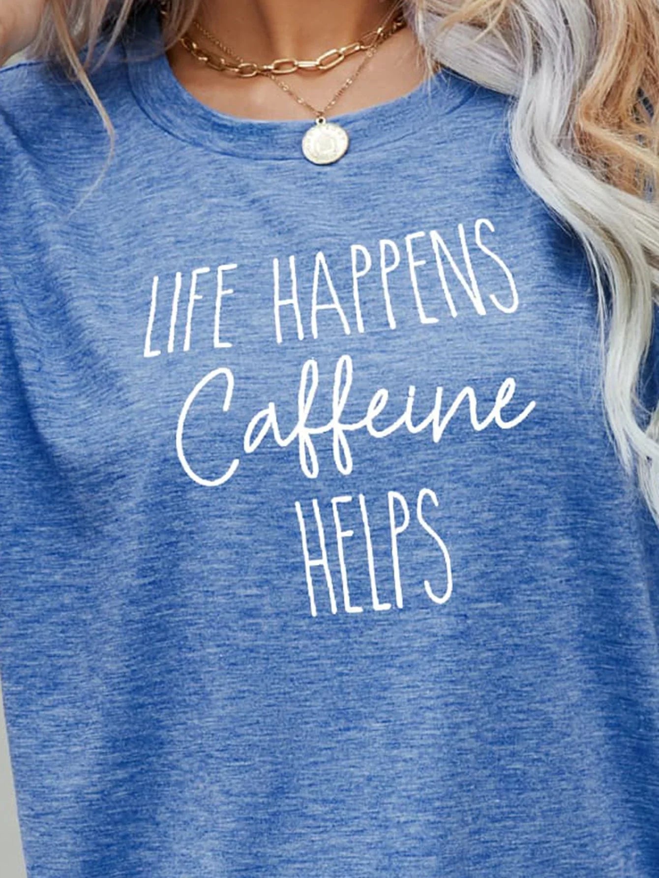 Slightly Stretchy Caffeine Graphic T-Shirt - Southern Shores Clothing