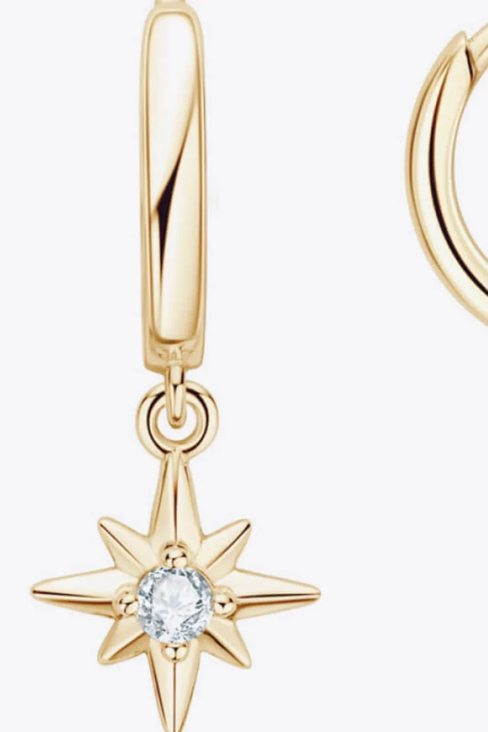 Moissanite Star Drop Earrings In Sterling Silver - Southern Shores Clothing
