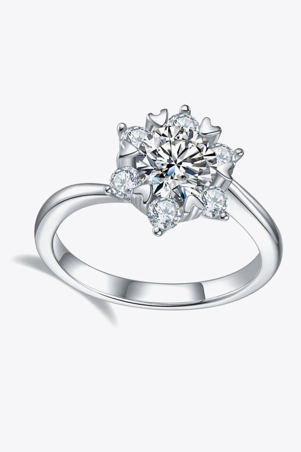 1 Carat Moissanite Zircon Ring With Radiant Design - Southern Shores Clothing