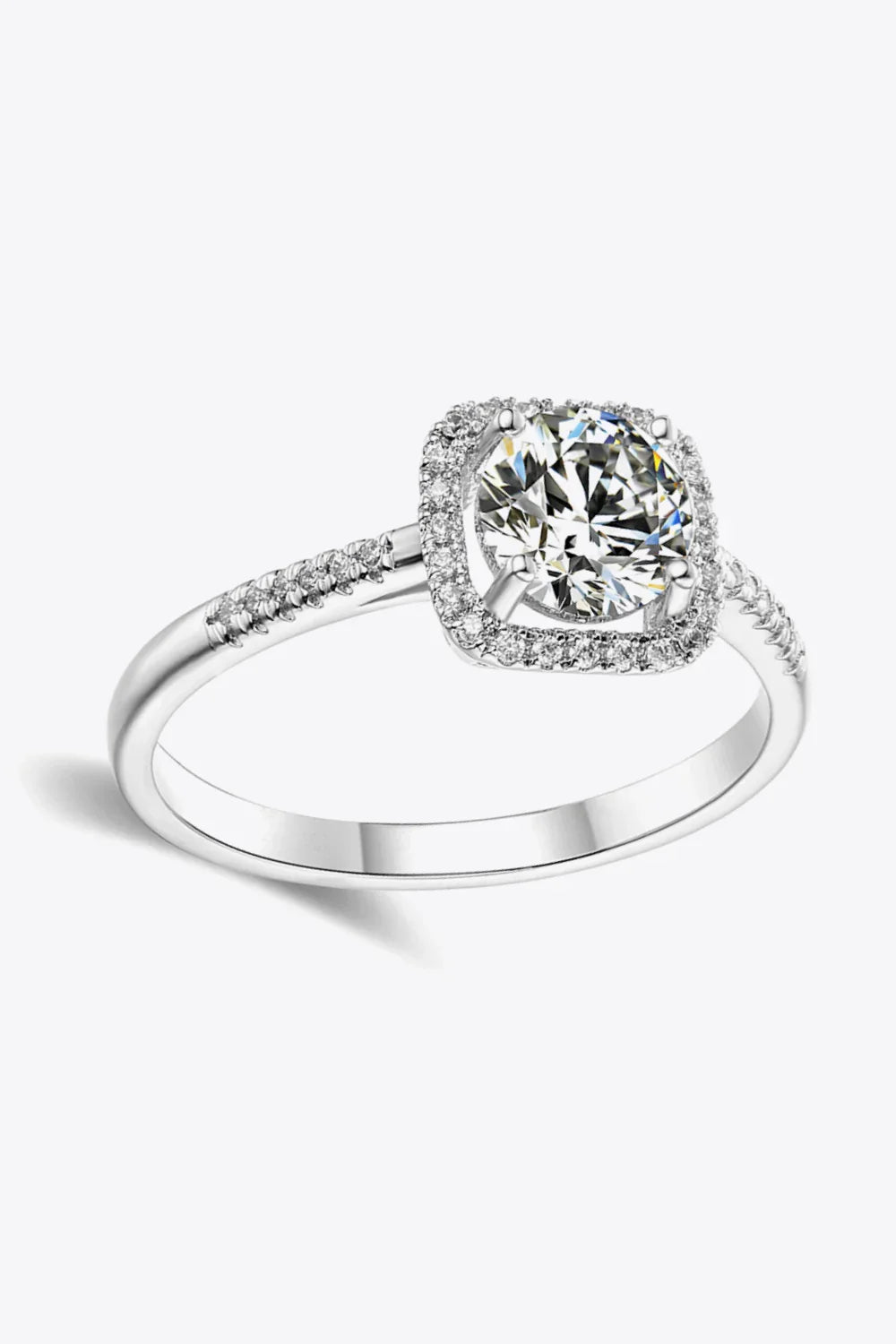 1 Carat Moissanite Zircon Ring Minimalist Design - Southern Shores Clothing