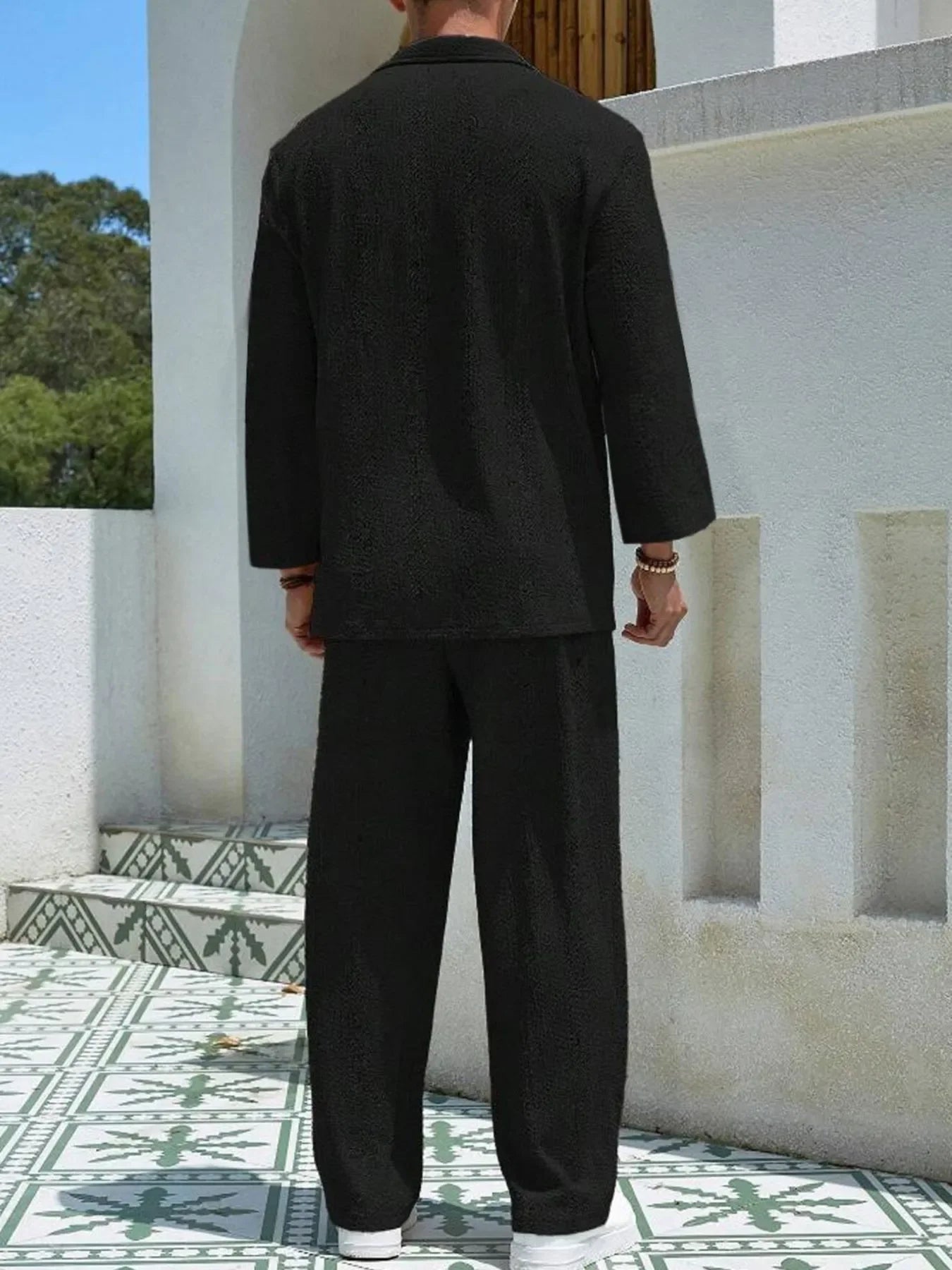 Men's Plus Size Long Sleeve Top and Pants Set - Southern Shores Clothing