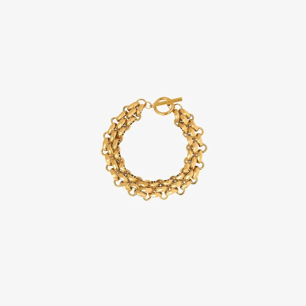 18K Gold-Plated Titanium Toggle Bracelet - Southern Shores Clothing
