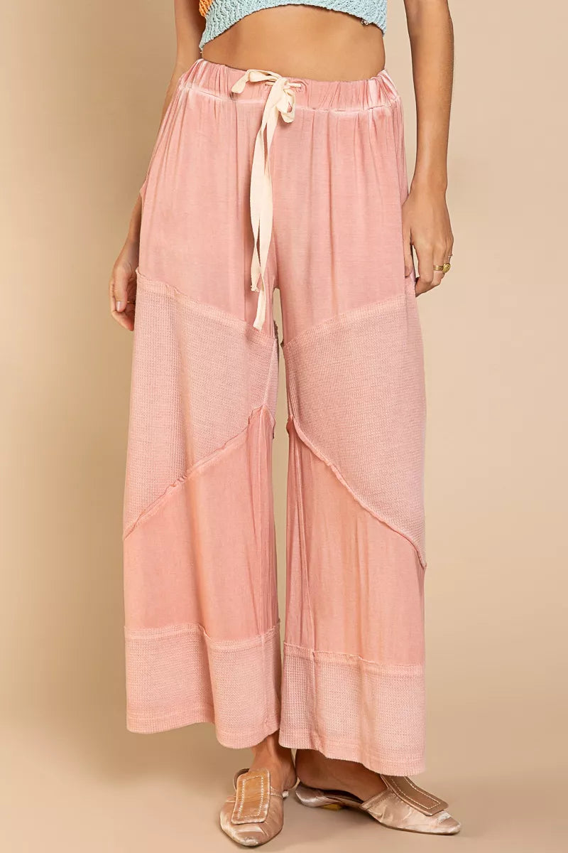 Southern Shores Wide Leg Culotte Pants with Elastic Waistband