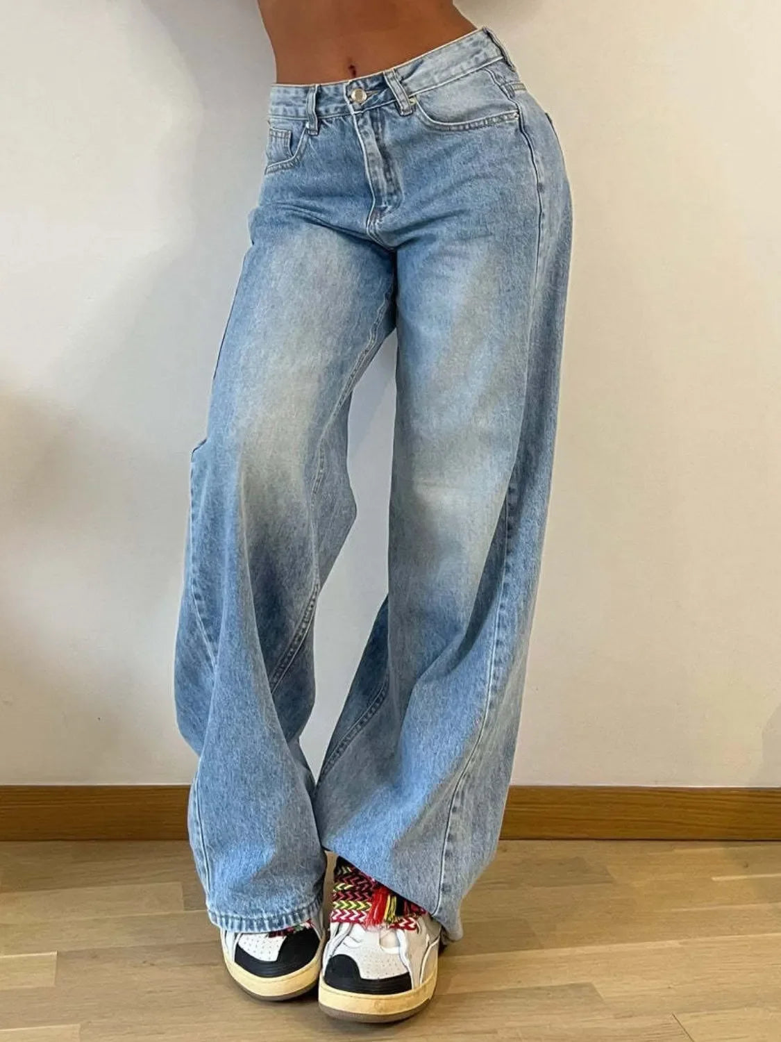 Wide Leg Pocket Jeans With Comfortable Denim For Everyday - Southern Shores Clothing