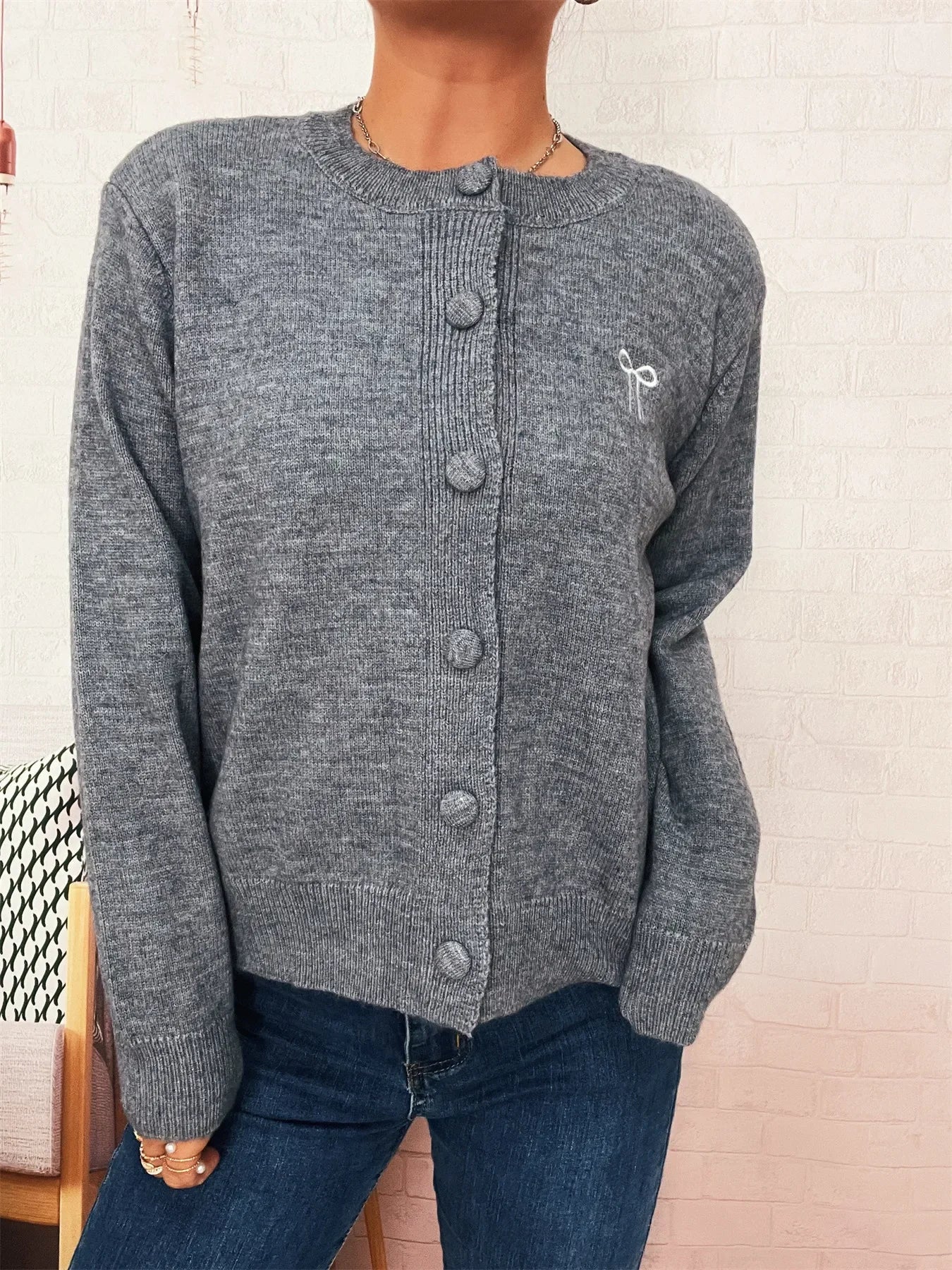 Button Up Long Sleeve Cardigan Slightly Stretchy - Southern Shores Clothing