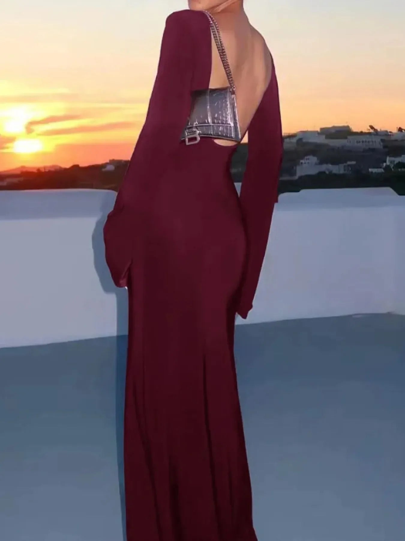 Backless Long Sleeve Maxi Cover-Up For Beach Days - Southern Shores Clothing