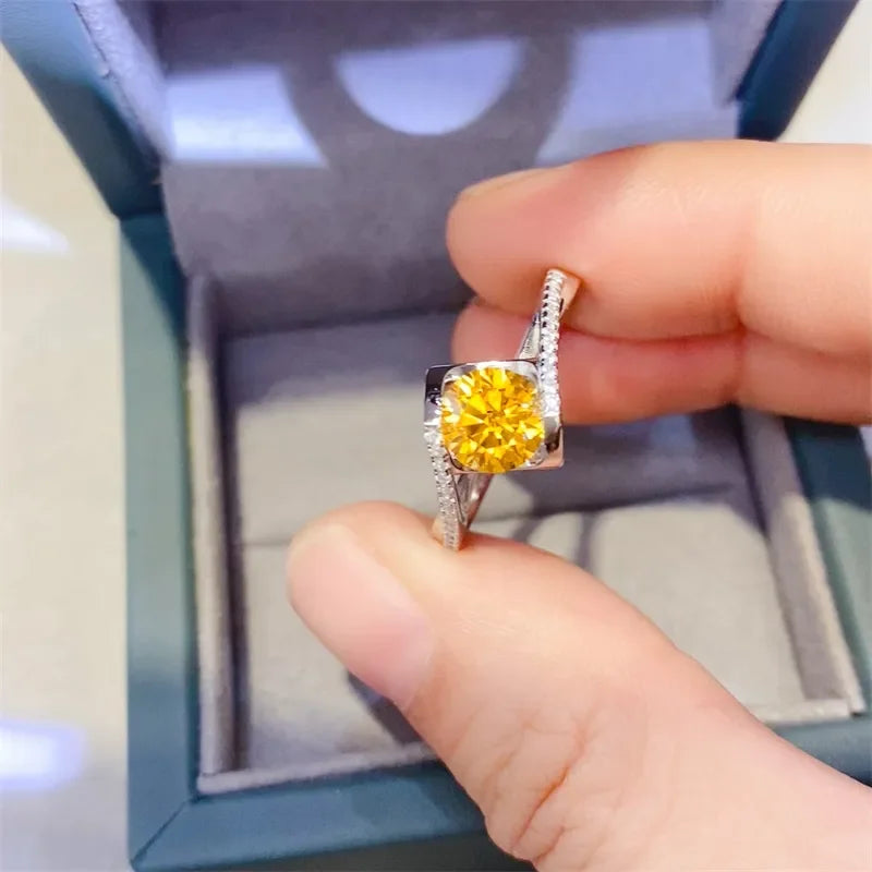 1 Carat Moissanite Sterling Silver Solitaire Ring - Southern Shores Clothing