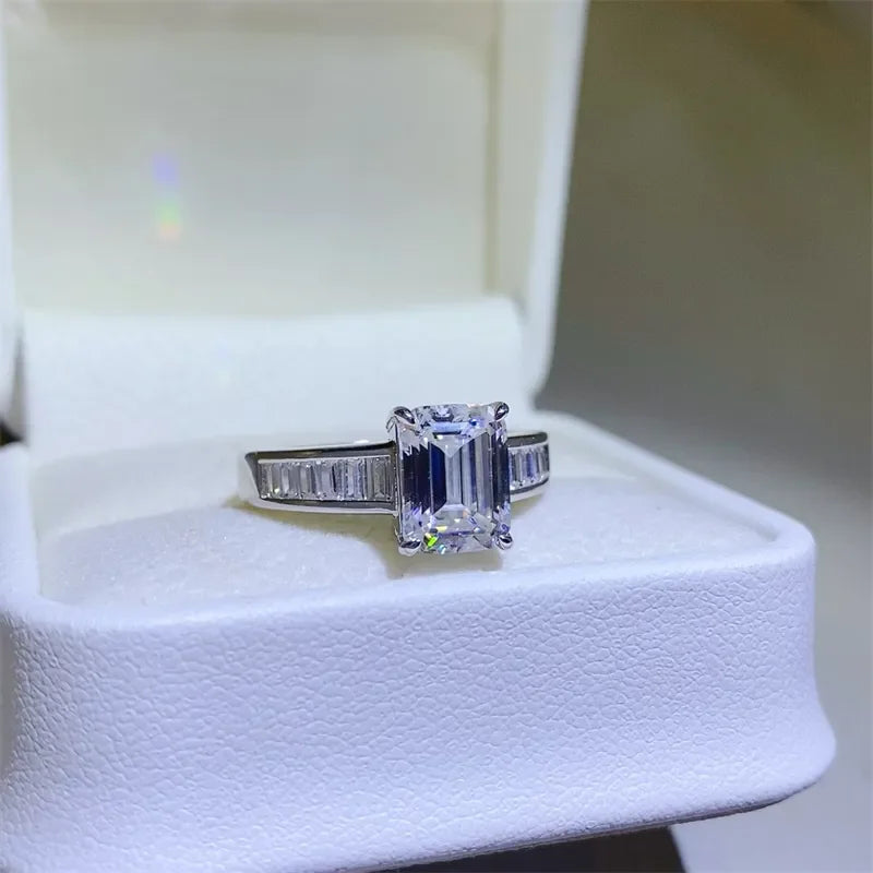 Coastal 3 Carat Moissanite Sterling Silver Ring - Southern Shores Clothing
